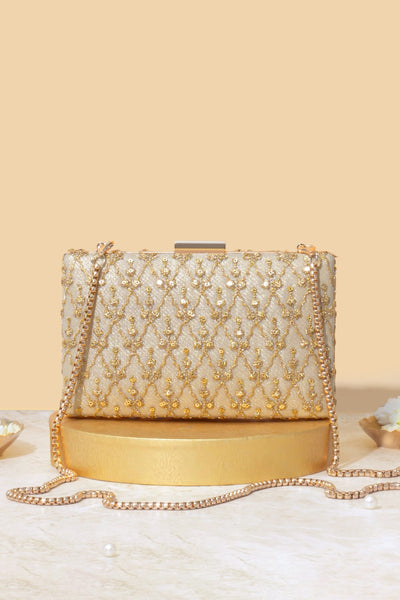 Anya Box Clutch - Gold